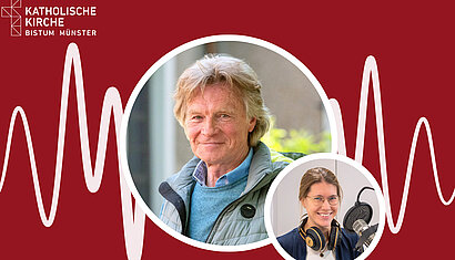 Podcast-Gast Wolfgang Traud mit Moderatorin Ann-Christin Ladermann