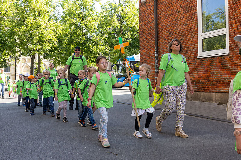 Viel Spaß hatten diese Kinder beim ersten Kinderpilgertag in Münster.