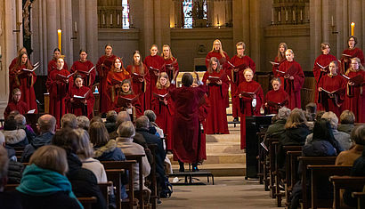 Das Vokalensemble des Mädchenchors am Dom beim Geistlichen Themenabend am 30. März.
