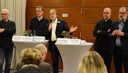 Martin Schmitz, Michael Rössing, Michael Sandkamp, Dr. Jochen Reidegeld und Peter Frings