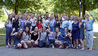 Gruppenfoto der 29 Freiwilligen