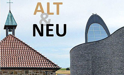 Titelblatt des Liudger-Magazins, Ausgabe 12: Die älteste und die neueste Kirche des Bistums Münster. Aufschrift: Alt & Neu