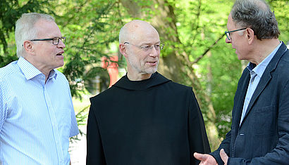 Andreas Geilmann, Pater Sebastian Defour und Joachim Bergel