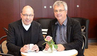 Spiritual Martin Limberg und Hausleiter Frank Nienhaus (rechts)