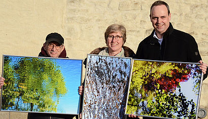 John Bellicchi (von links), Anne Mäsing und Propst Christoph Rensing