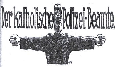 Eine Grafik zeigt den Schriftzug "Katholischer Polizeibeamter"