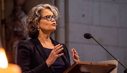 Claudia Nemat sprach im münsterschen St.-Paulus-Dom. 