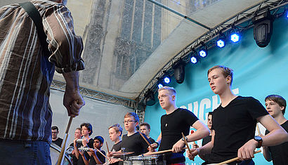 Die Gruppe "Banda Tugurugudung".