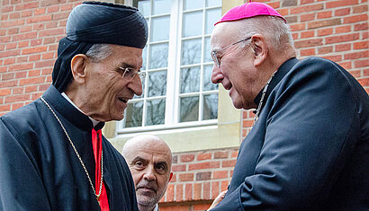 Kardinal Béchara Boutros Rai und Bischof em. Dr. Felix Genn 