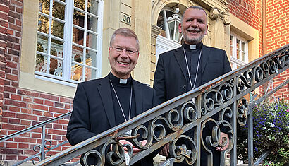 Zu einem Austausch über die Situation vor allem auch der Christen in Ägypten trafen sich Weihbischof Stefan Zekorn (links) und Bischof Pola Ayoub Matta Usama Shafik Akhnoukh.