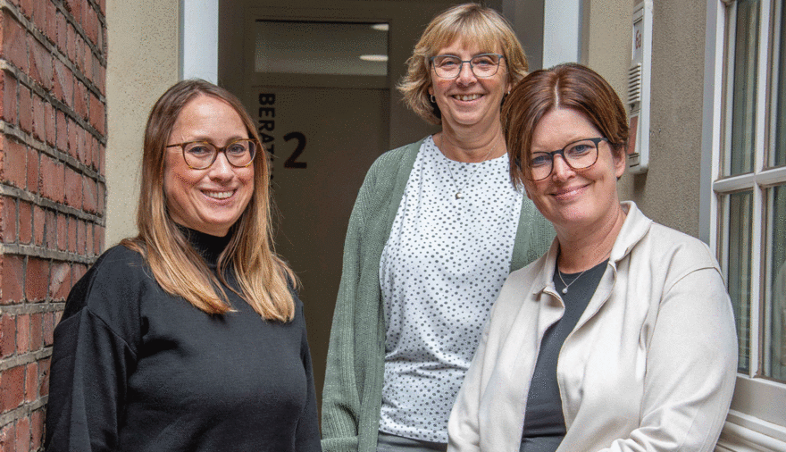 Nicole Evers, Sabine Grütjen und Nicole Wiethoff (v.l.) bilden das Team der EFL Moers-Xanten. 