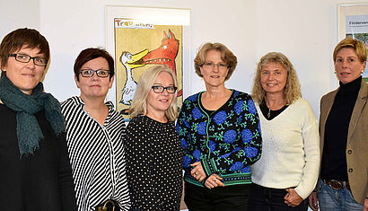 (von links): Katja Stussig, Beate Liebing, Ursula Schwering, Elke Gaußelmann, Theresa Scholz-Hoffmann und Claudia Meckmann-Dorsel