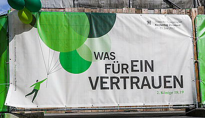 Banner vom Evangelischen Kirchentag