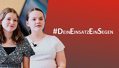 Sophia Berkenheide und Melanie Neuhüser aus Recke werden in der Videoreihe "Dein Einsatz, ein Segen" porträtiert