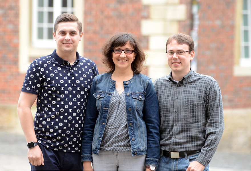 Für Nazar Yasinovskyy, Mariya Sharko und Sören Runkel ist die ukrainische Gemeinde in Münster ein Stück Heimat. 