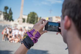 „Macht ein Foto vor dem Obelisken auf der Piazza del Popolo“ lautete eine der Aufgaben des Actionbounds. „Macht ein Foto vor dem Obelisken auf der Piazza del Popolo“ lautete eine der Aufgaben des Actionbounds.