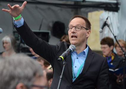 Ulrich Grimpe beim Katholikentag im Mai 2018 in Münster. Ulrich Grimpe beim Katholikentag im Mai 2018 in Münster.