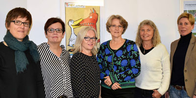 von links: Katja Stussig, Beate Liebing, Ursula Schwering, Elke Gaußelmann, Theresa Scholz-Hoffmann und Claudia Meckmann-Dorsel