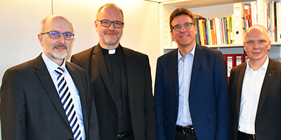 Antrittsbesuch von Steinfurts Kreisdechanten Dr. Jochen Reidegeld bei Superintendenten