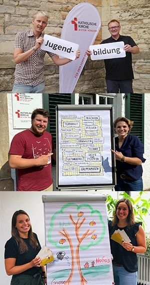 Collage aus drei Fotos, die Mitarbeitende der Regionalbüros zeigen. Collage aus drei Fotos, die Mitarbeitende der Regionalbüros zeigen.