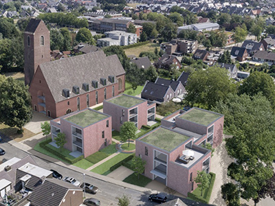 Drei Baukörper in Kubusform sollen nach den Plänen des Architekten Peter Bastian aus Münster künftig gemeinsam mit der umgestalteten Marienkirche das Marien-Carré bilden.