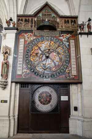Die Astronomische Uhr im Chorumgang des St.-Paulus-Doms. Die Astronomische Uhr im Chorumgang des St.-Paulus-Doms.