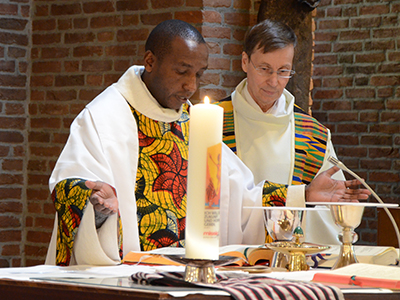 Father Andrew und Pater Hürter Father Andrew und Pater Hürter