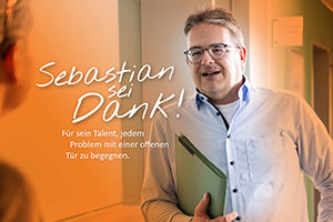 Auf dem Foto steht "Sebastian sei Dank!"