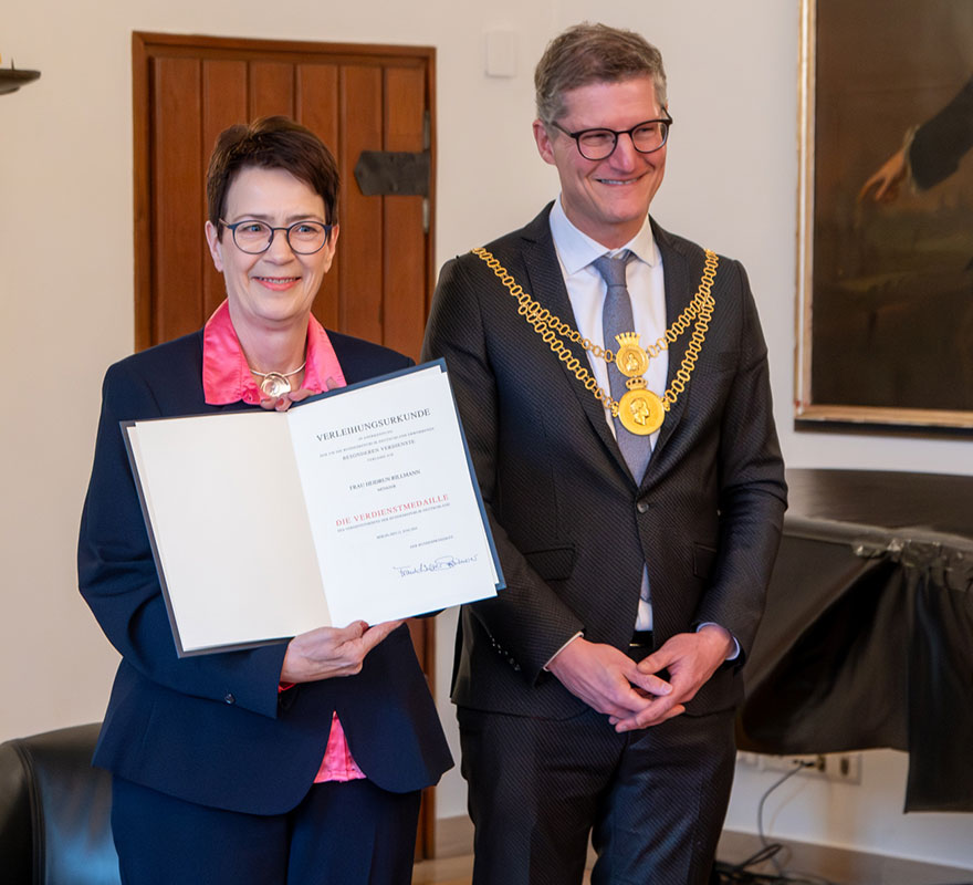 Heidi Rillmann und Oberbürgermeister Tilman Fuchs 