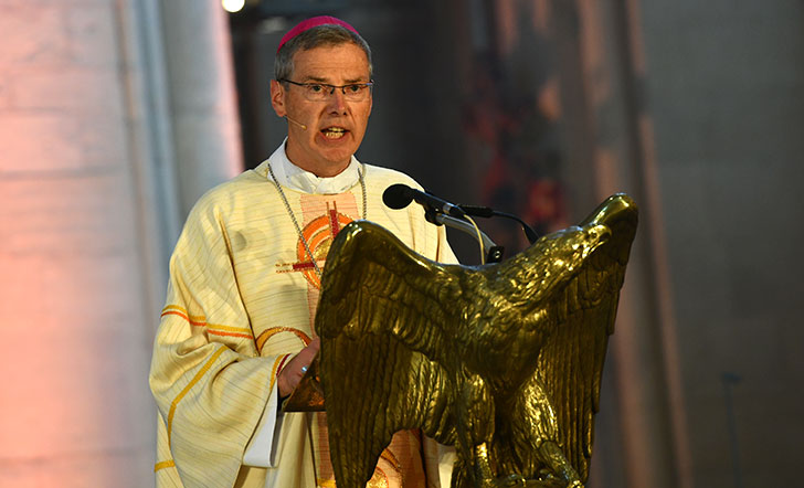 Bischof Wilmer bei seiner Predigt im St.-Paulus-Dom am 21. Juni 2026