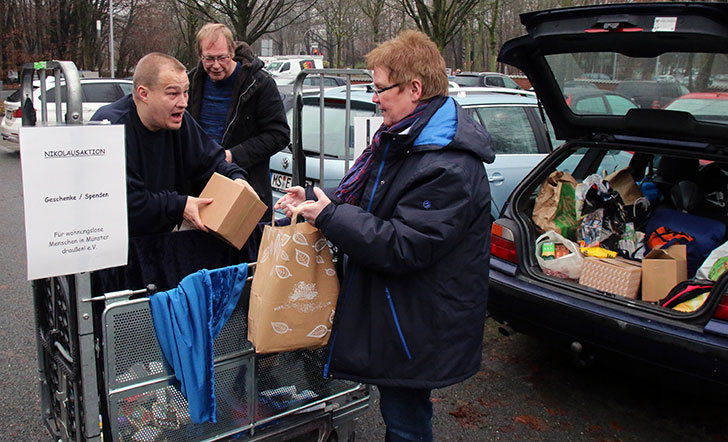 Spendenaktion der Caritas