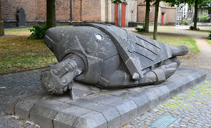 Die Statue des Toten Kriegers in Kleve