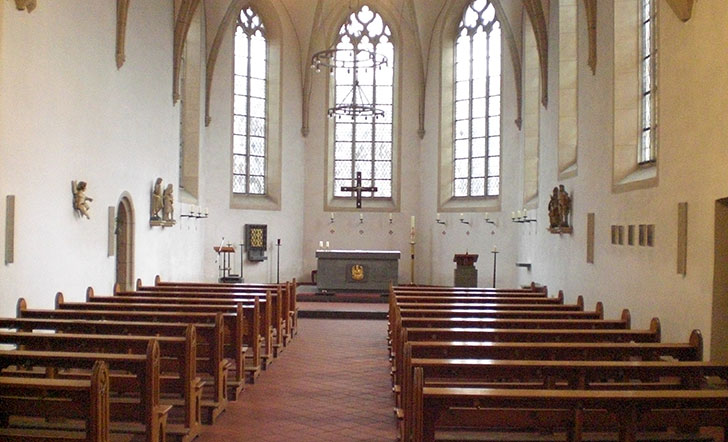 Das Innere der Friedenskirche in Selm