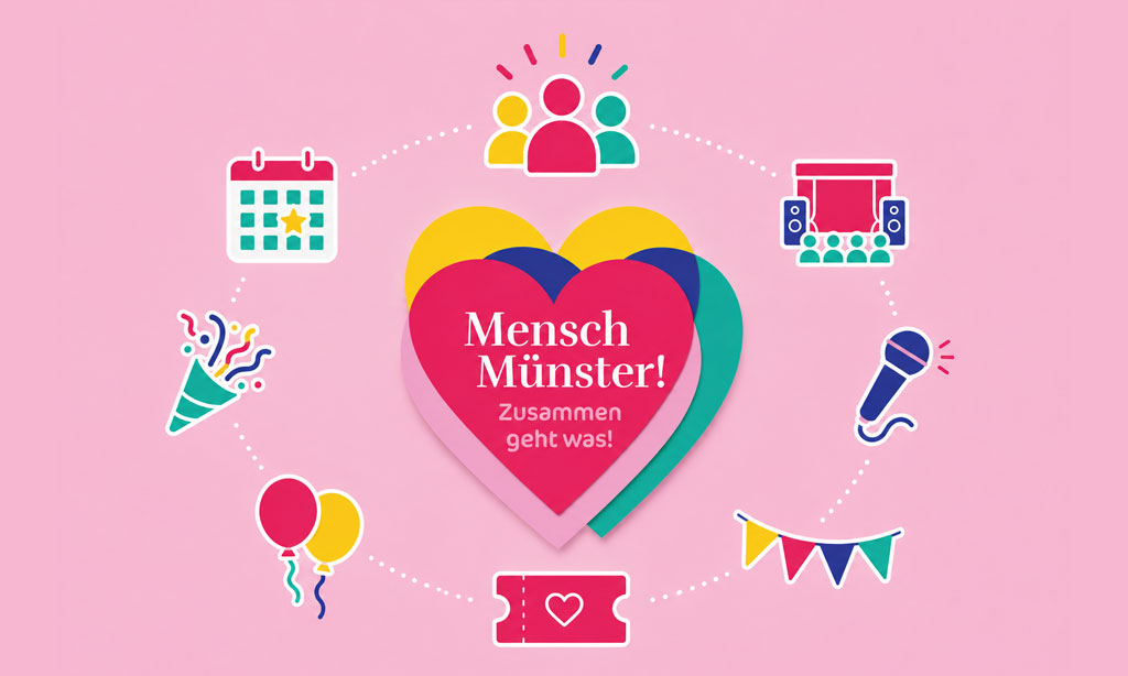 Collage von Veranstaltungssymbolen zur Kampagne "Zusammen geht was"